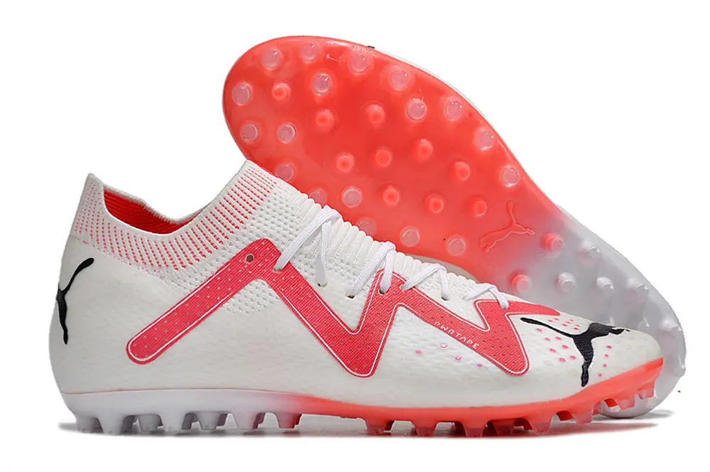 Puma Future Ultimate MG - White/Flame Orange/Solar Red