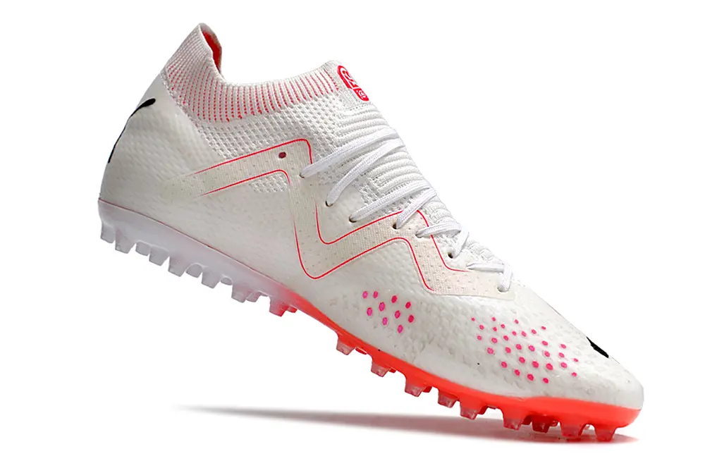 Puma Future Ultimate MG - White/Flame Orange/Solar Red