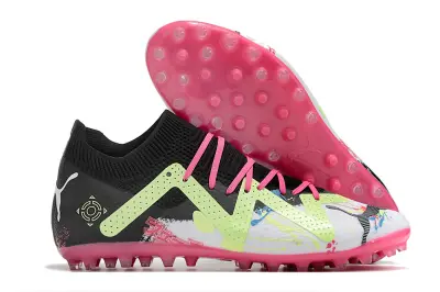 Puma Future Ultimate MG - White/Neon Green/Pink Blast