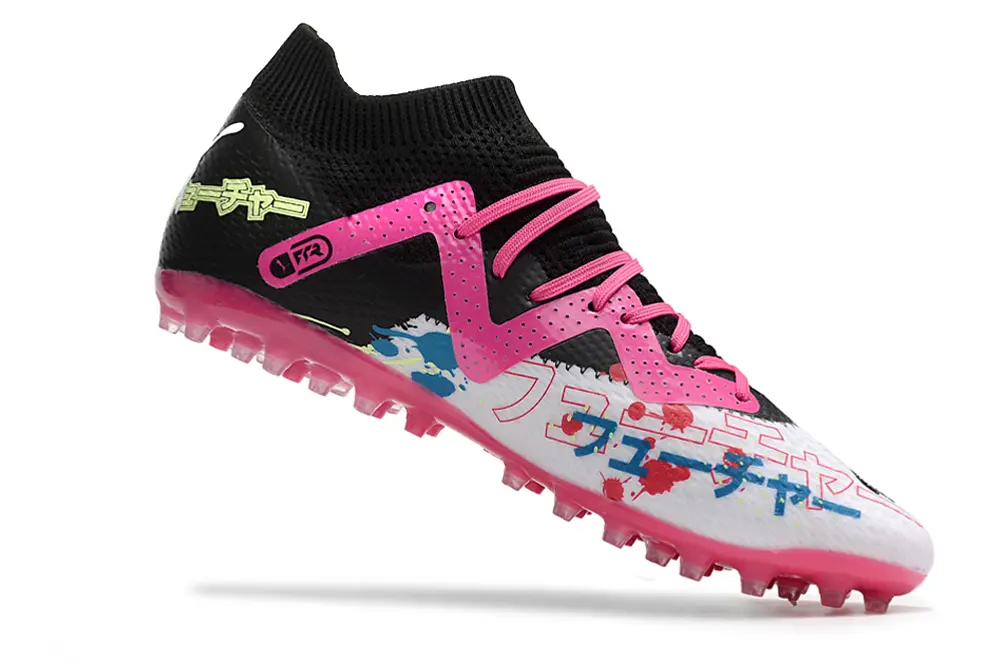 Puma Future Ultimate MG - White/Neon Green/Pink Blast