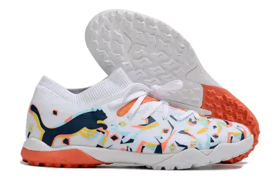 Puma Future Ultimate TF - White/Coral Orange/Blue Black