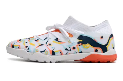 Puma Future Ultimate TF - White/Coral Orange/Blue Black
