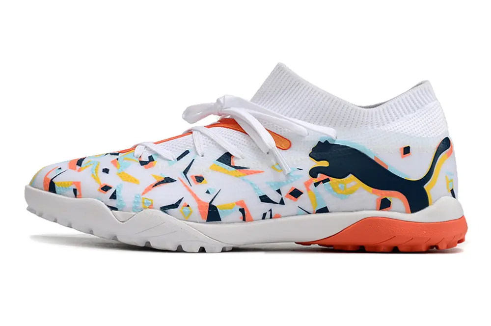 Puma Future Ultimate TF - White/Coral Orange/Blue Black
