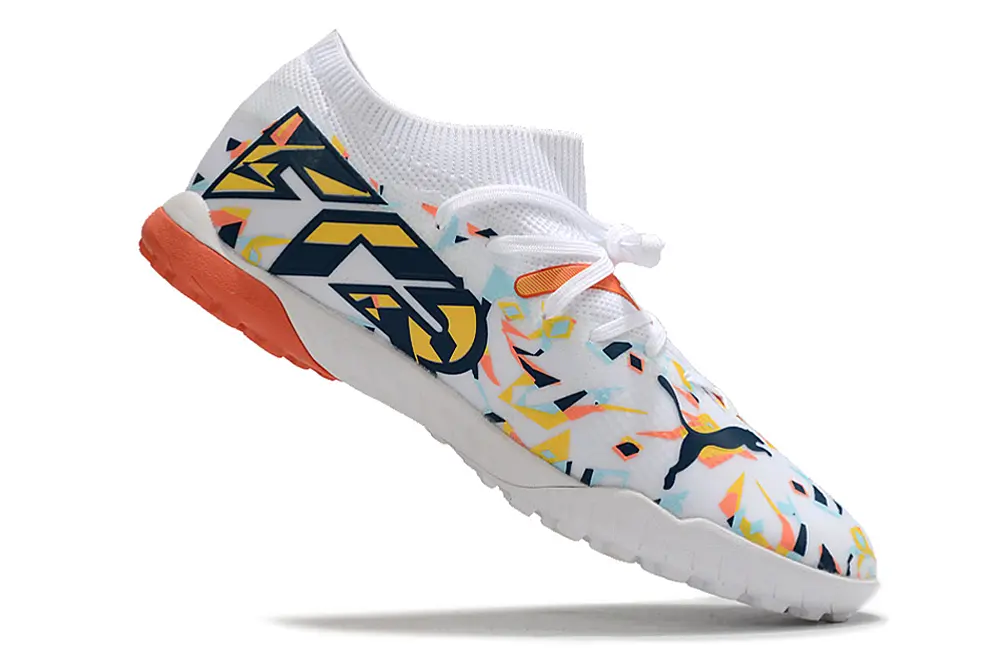 Puma Future Ultimate TF - White/Coral Orange/Blue Black