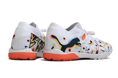 Puma Future Ultimate TF - White/Coral Orange/Blue Black