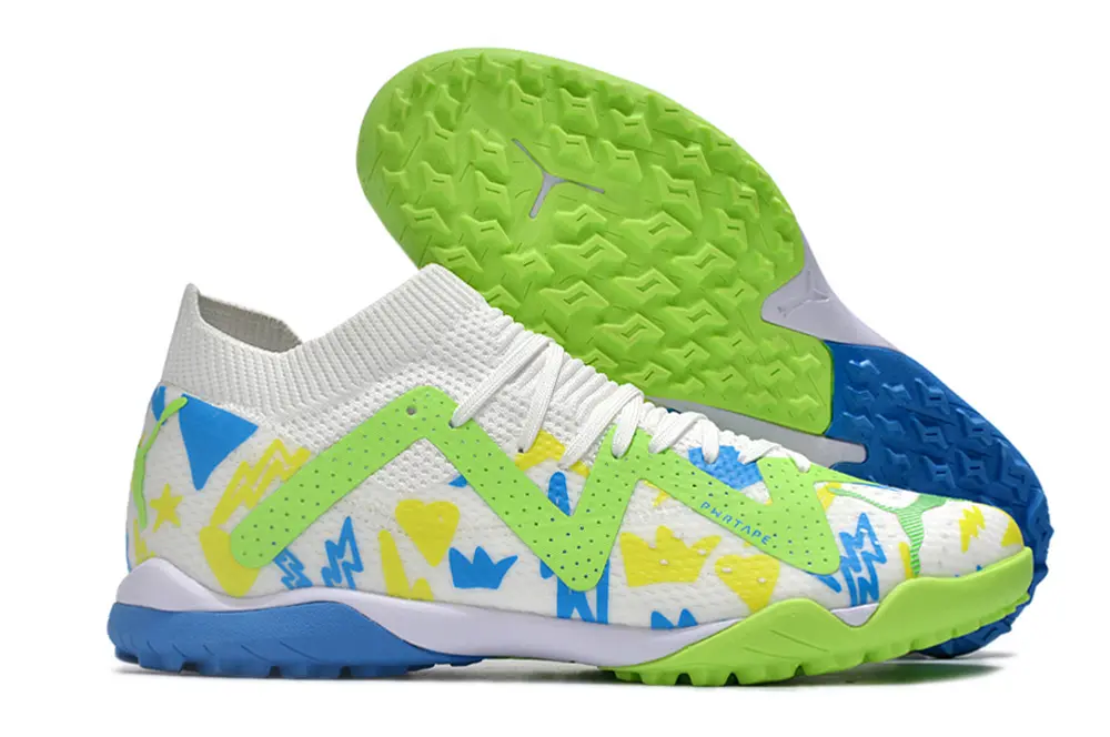 Puma Future Ultimate TF - White/Lime Green/Blue