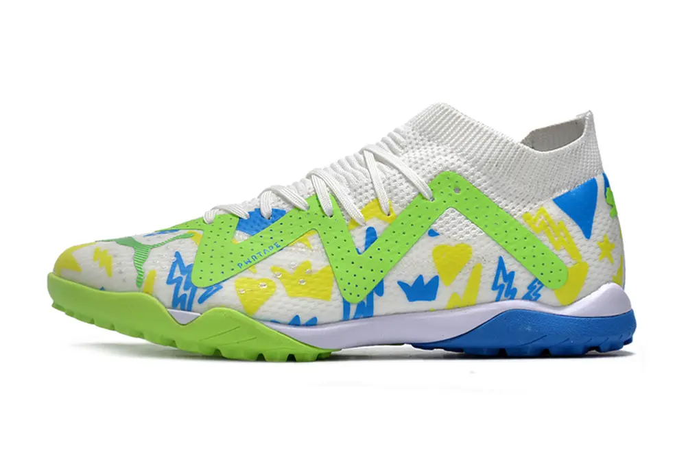 Puma Future Ultimate TF - White/Lime Green/Blue