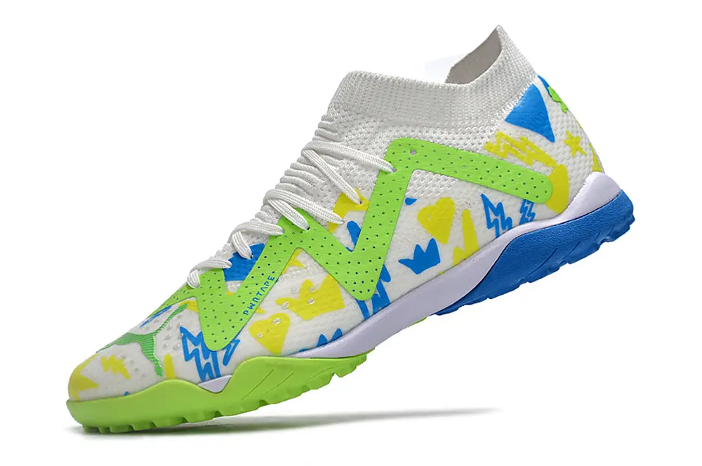 Puma Future Ultimate TF - White/Lime Green/Blue