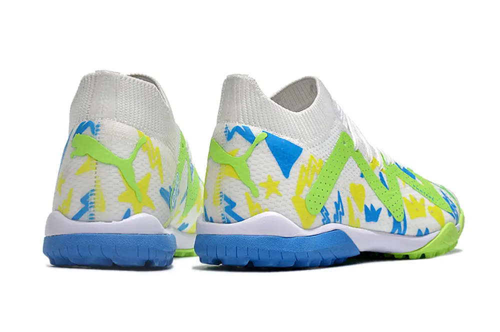 Puma Future Ultimate TF - White/Lime Green/Blue