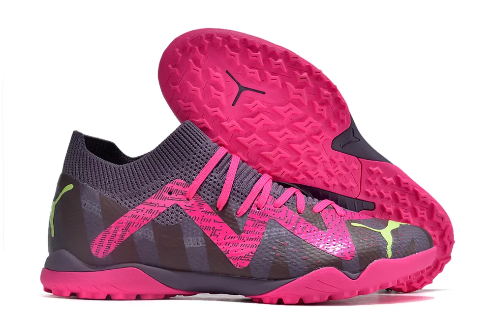 Puma Future Ultimate TF - Gray/Vibrant Pink/Lime Green