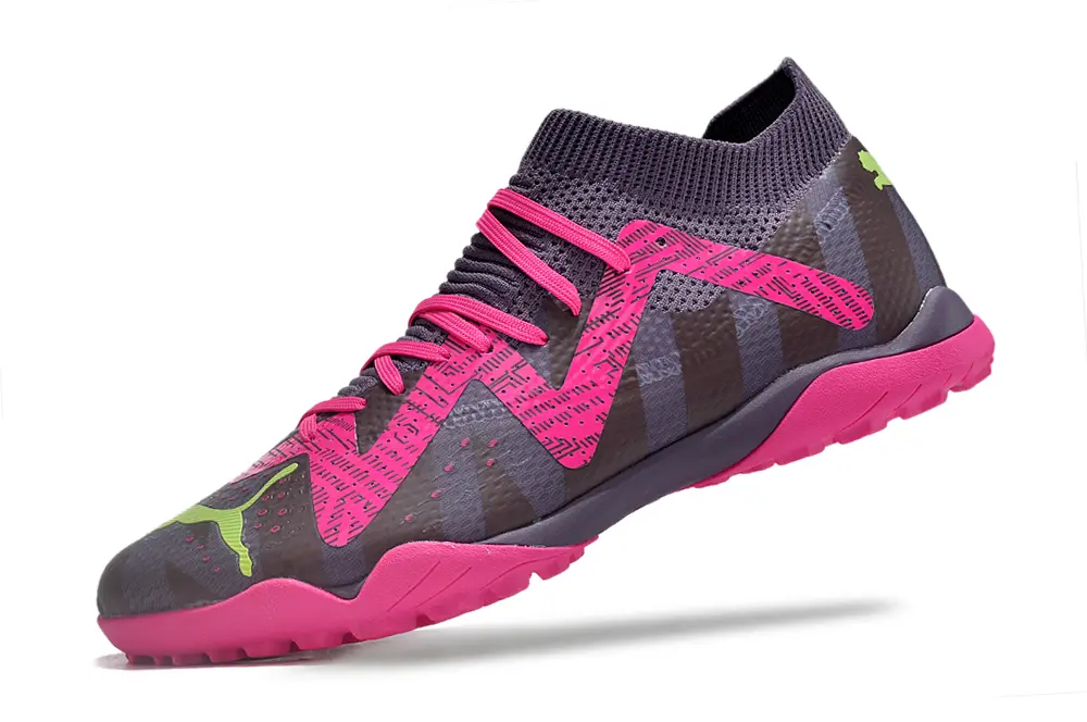 Puma Future Ultimate TF - Gray/Vibrant Pink/Lime Green