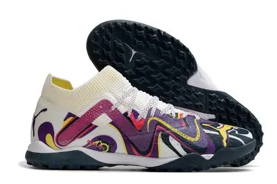 Puma Future Ultimate TF - White/Vibrant Purple/Neon Yellow