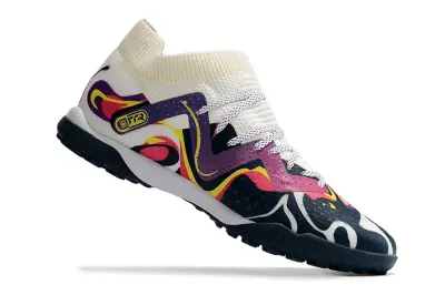 Puma Future Ultimate TF - White/Vibrant Purple/Neon Yellow