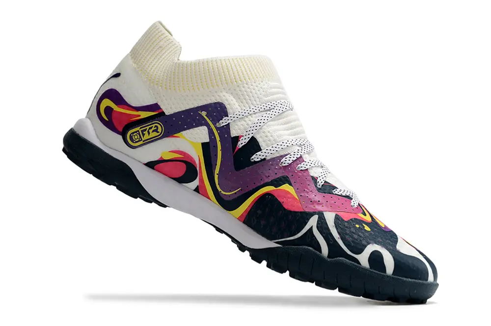 Puma Future Ultimate TF - White/Vibrant Purple/Neon Yellow