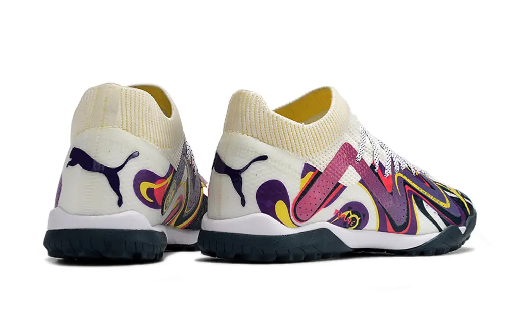 Puma Future Ultimate TF - White/Vibrant Purple/Neon Yellow
