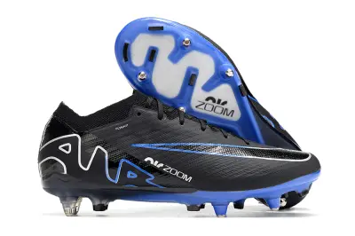 Nike Air Zoom Mercurial Vapor 15 Elite SG - Black/Electric Blue/Metallic Silver