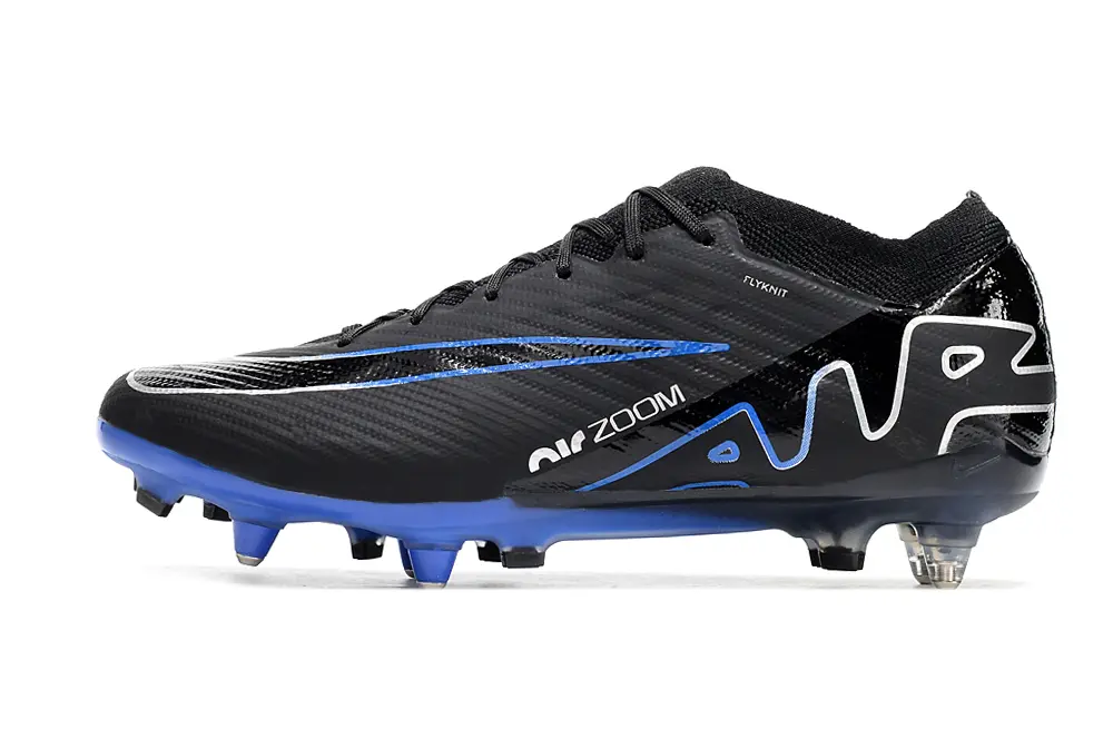 Nike Air Zoom Mercurial Vapor 15 Elite SG - Black/Electric Blue/Metallic Silver