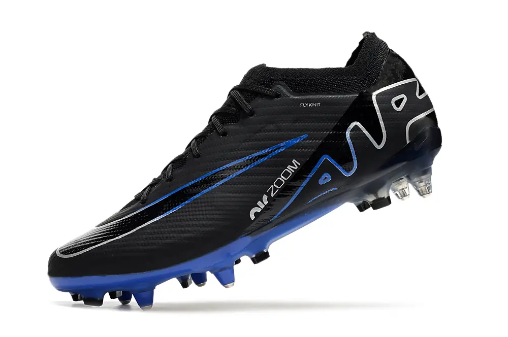 Nike Air Zoom Mercurial Vapor 15 Elite SG - Black/Electric Blue/Metallic Silver