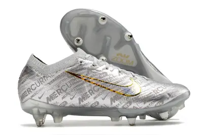 Nike Air Zoom Mercurial Vapor 15 Elite SG - Silver/Metallic Grey/Solar Yellow