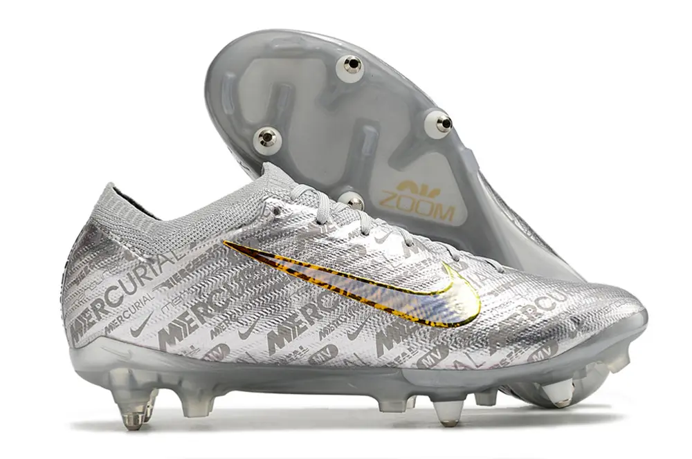 Nike Air Zoom Mercurial Vapor 15 Elite SG - Silver/Metallic Grey/Solar Yellow
