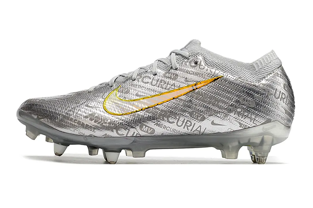 Nike Air Zoom Mercurial Vapor 15 Elite SG - Silver/Metallic Grey/Solar Yellow
