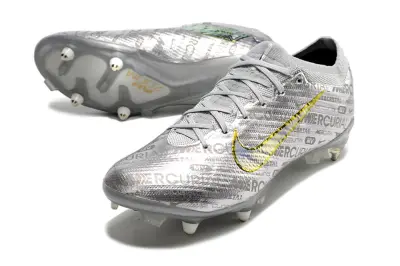 Nike Air Zoom Mercurial Vapor 15 Elite SG - Silver/Metallic Grey/Solar Yellow