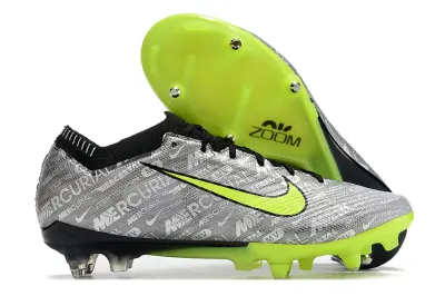 Nike Air Zoom Mercurial Vapor 15 Elite SG - Silver/Electric Green/Black