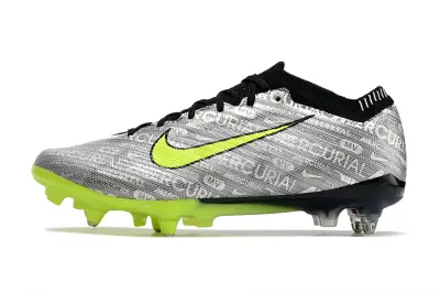 Nike Air Zoom Mercurial Vapor 15 Elite SG - Silver/Electric Green/Black