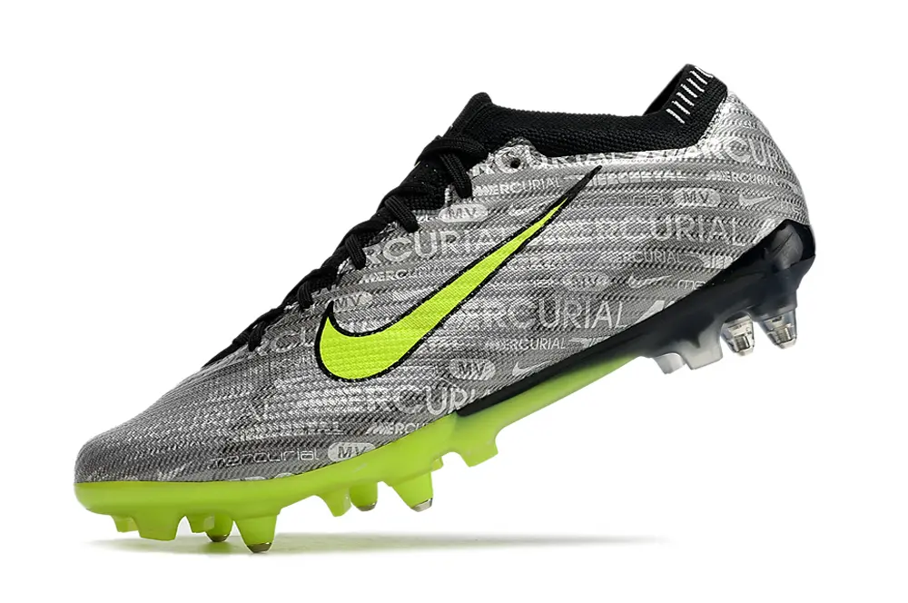 Nike Air Zoom Mercurial Vapor 15 Elite SG - Silver/Electric Green/Black