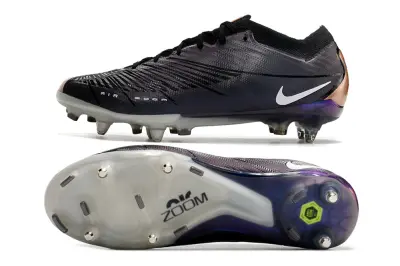 Nike Air Zoom Mercurial Vapor 15 Elite SG - Black/Deep Purple/Metallic Bronze