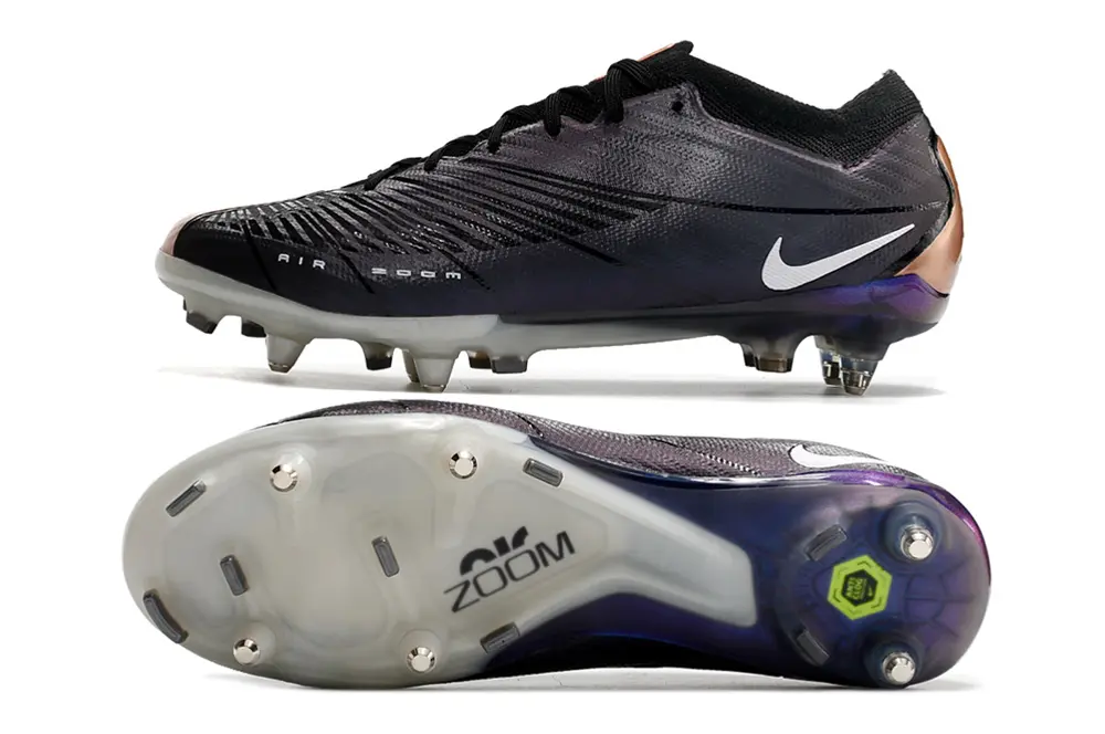 Nike Air Zoom Mercurial Vapor 15 Elite SG - Black/Deep Purple/Metallic Bronze