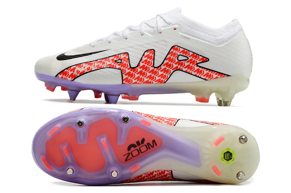 Nike Air Zoom Mercurial Vapor 15 Elite SG - White/Hot Coral/Cool Lavender