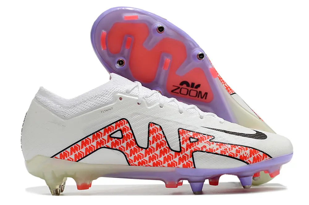 Nike Air Zoom Mercurial Vapor 15 Elite SG - White/Hot Coral/Cool Lavender