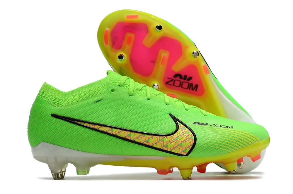 Nike Air Zoom Mercurial Vapor 15 Elite SG - Green/Vibrant Lime/Neon Pink