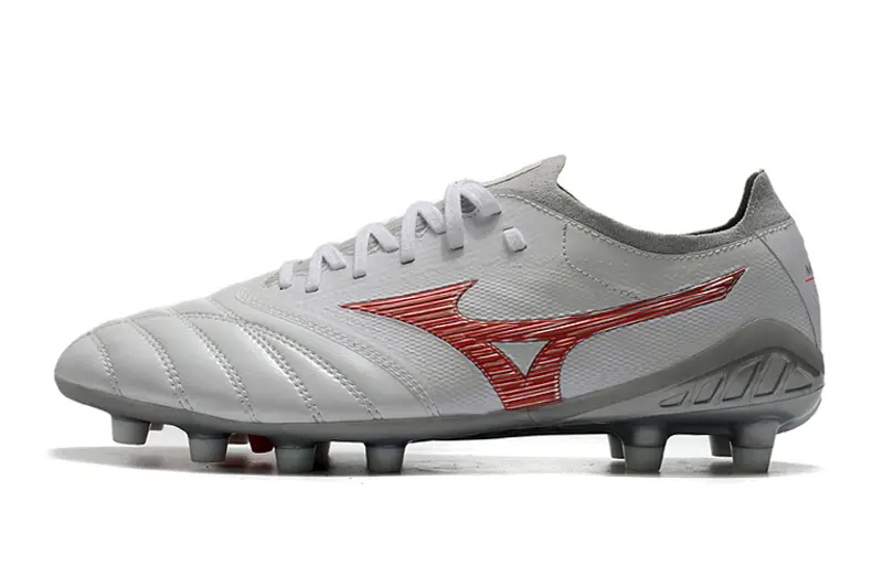 Mizuno Morelia Neo 3 Beta FG - White/Crimson Red/Grey Mist