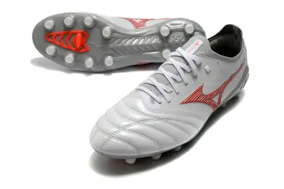 Mizuno Morelia Neo 3 Beta FG - White/Crimson Red/Grey Mist