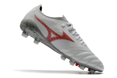 Mizuno Morelia Neo 3 Beta FG - White/Crimson Red/Grey Mist
