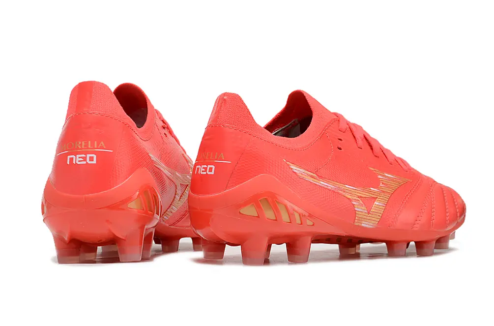 Mizuno Morelia Neo 3 Beta FG - Red/Bright Coral/Golden Highlight