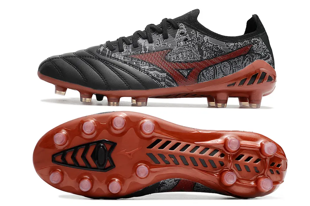 Mizuno Morelia Neo 3 Beta FG - Black/Crimson Red/Slate Gray