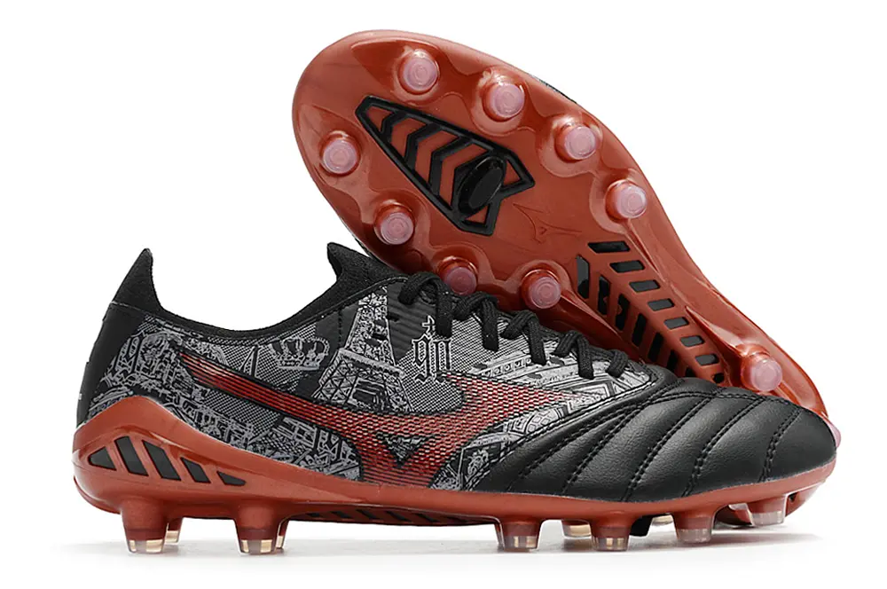 Mizuno Morelia Neo 3 Beta FG - Black/Crimson Red/Slate Gray