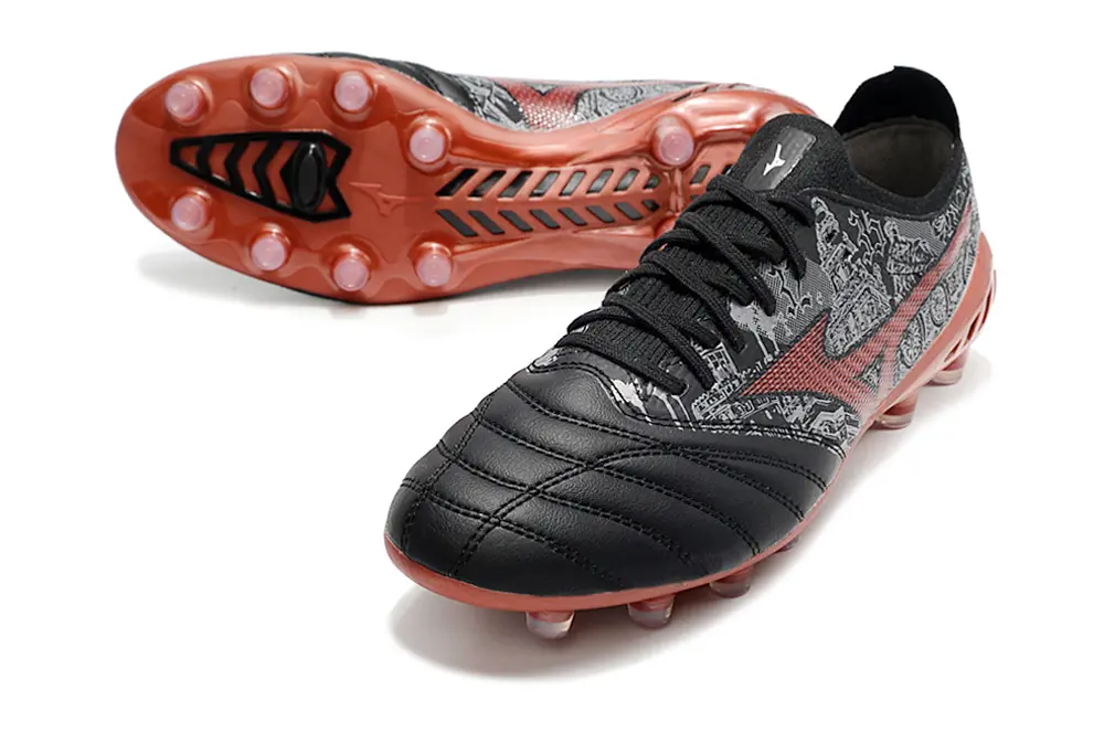 Mizuno Morelia Neo 3 Beta FG - Black/Crimson Red/Slate Gray