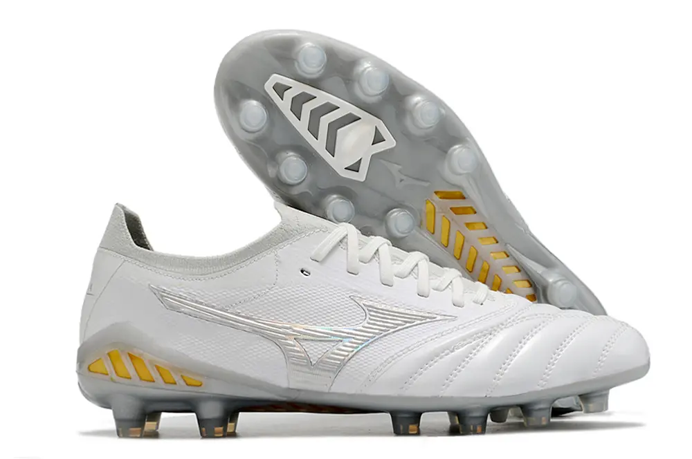 Mizuno Morelia Neo 3 Beta FG - White/Silver Mint/Golden Glow