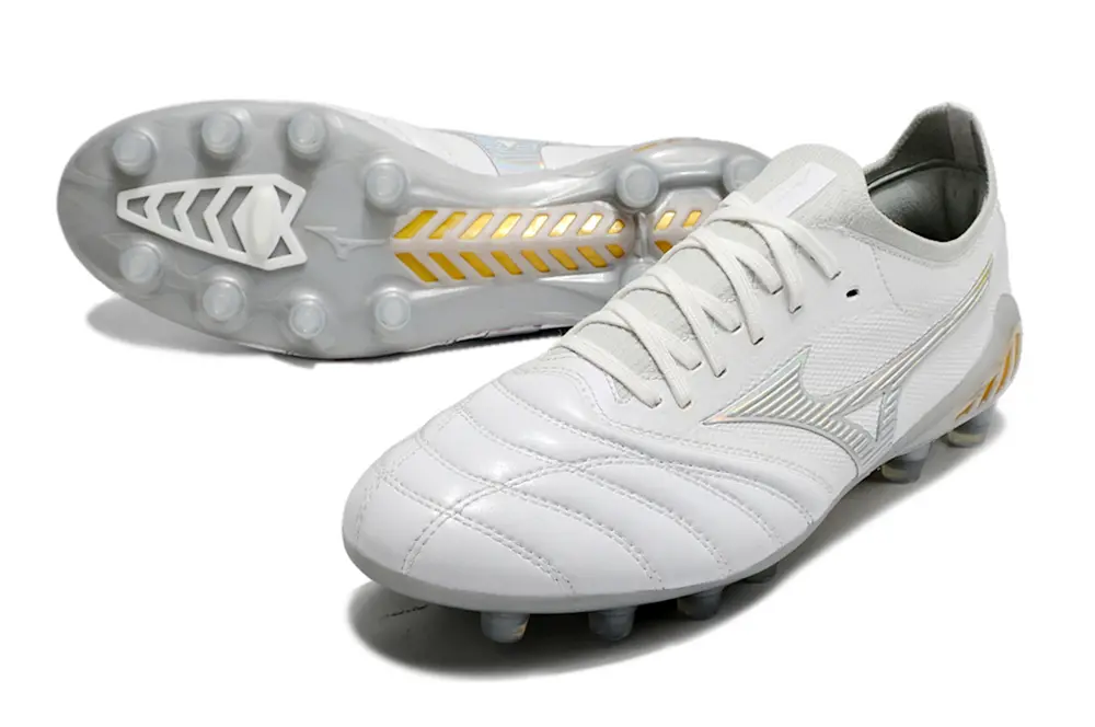 Mizuno Morelia Neo 3 Beta FG - White/Silver Mint/Golden Glow