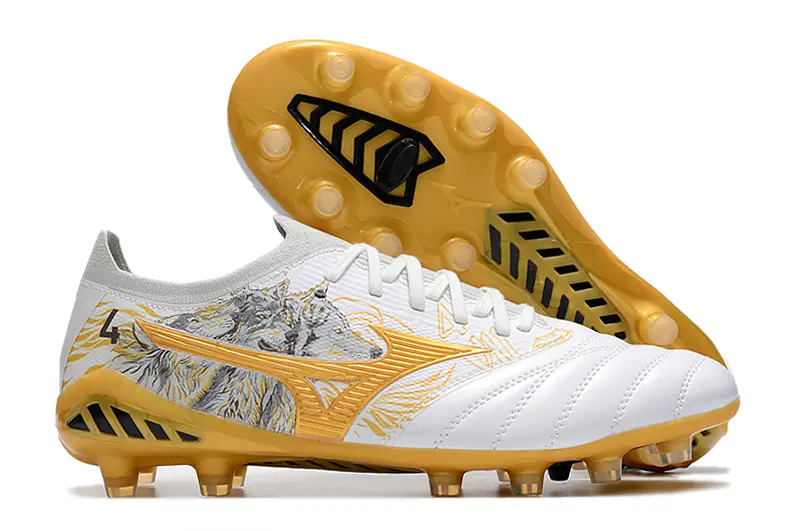 Mizuno Morelia Neo 3 Beta FG - White/Golden Yellow/Graphite Grey