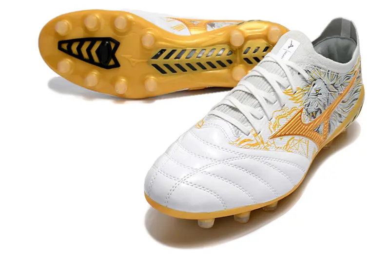 Mizuno Morelia Neo 3 Beta FG - White/Golden Yellow/Graphite Grey