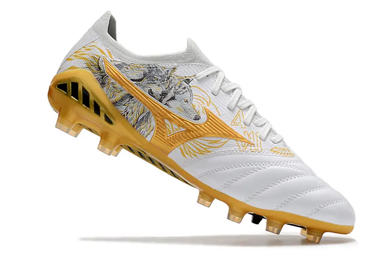 Mizuno Morelia Neo 3 Beta FG - White/Golden Yellow/Graphite Grey