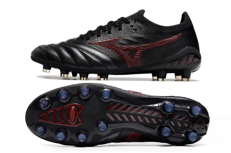 Mizuno Morelia Neo 3 Beta FG - Black/Crimson Red/Dark Charcoal