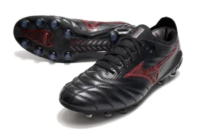 Mizuno Morelia Neo 3 Beta FG - Black/Crimson Red/Dark Charcoal