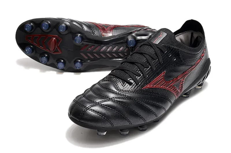 Mizuno Morelia Neo 3 Beta FG - Black/Crimson Red/Dark Charcoal