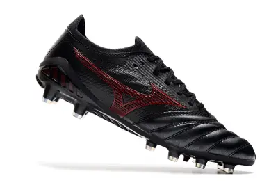 Mizuno Morelia Neo 3 Beta FG - Black/Crimson Red/Dark Charcoal